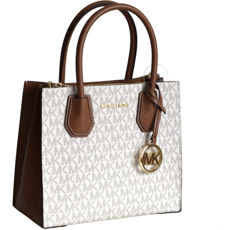 Kabelka Michael Kors medium Mercer logo vanilla