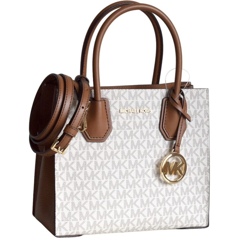 Kabelka Michael Kors medium Mercer logo vanilla