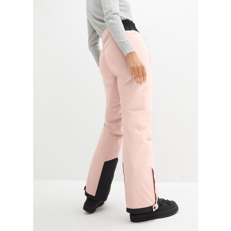 bonprix Funkční lyžařské kalhoty s pohodlnou vysokou pasovkou, nepromokavé, Straight Růžová