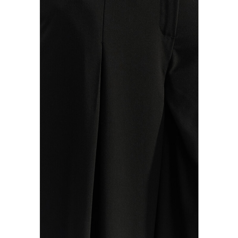 Trendyol Black Palazzo/Extra široké tkané kalhoty prémiové kvality