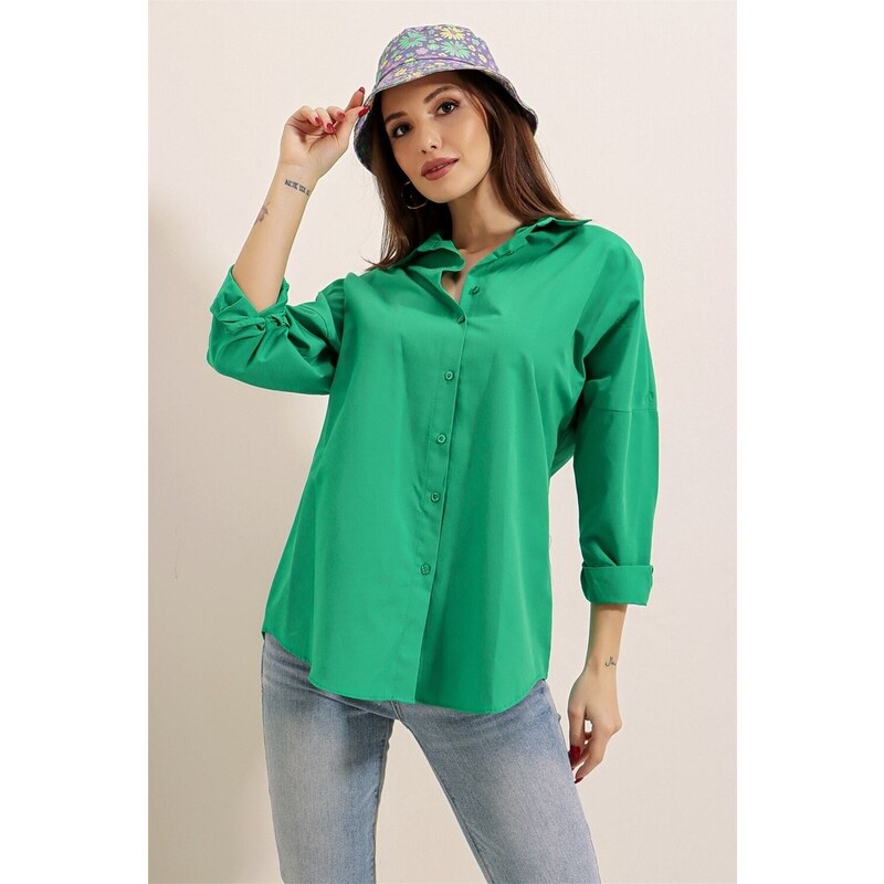 By Saygı Oversize Long Basic Shirt