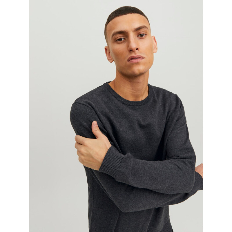 Jack and Jones Svetr Basic tmavě šedý