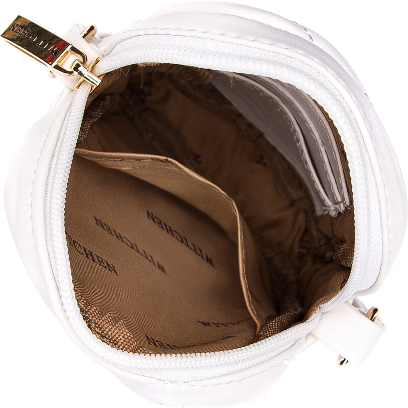 Prošívaná mini kabelka Wittchen, špinavě bílá, ekologická kůže