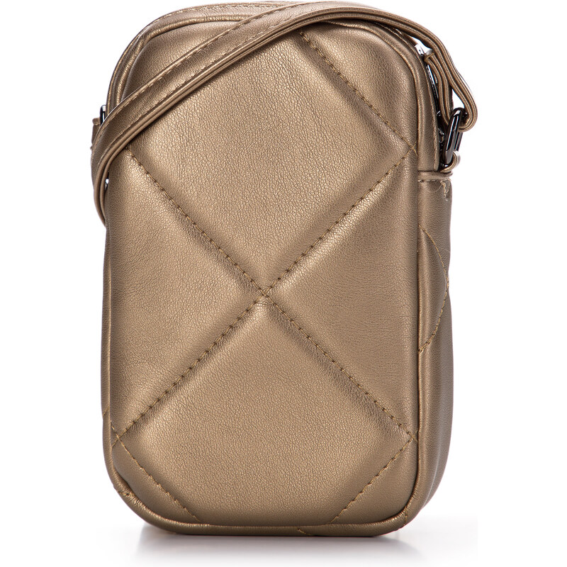 Prošívaná mini kabelka Wittchen, zlatá, ekologická kůže