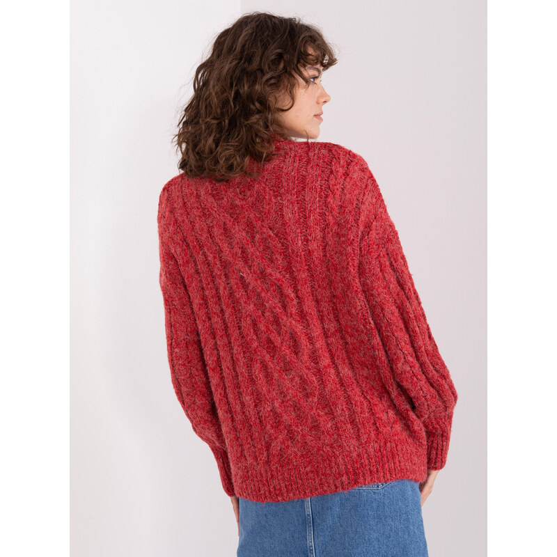 Sweter AT SW ciemny czerwony model 19018696 - FPrice