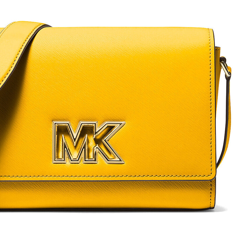 Michael Kors Mimi Medium Leather Messenger Bag Jasmine Yellow