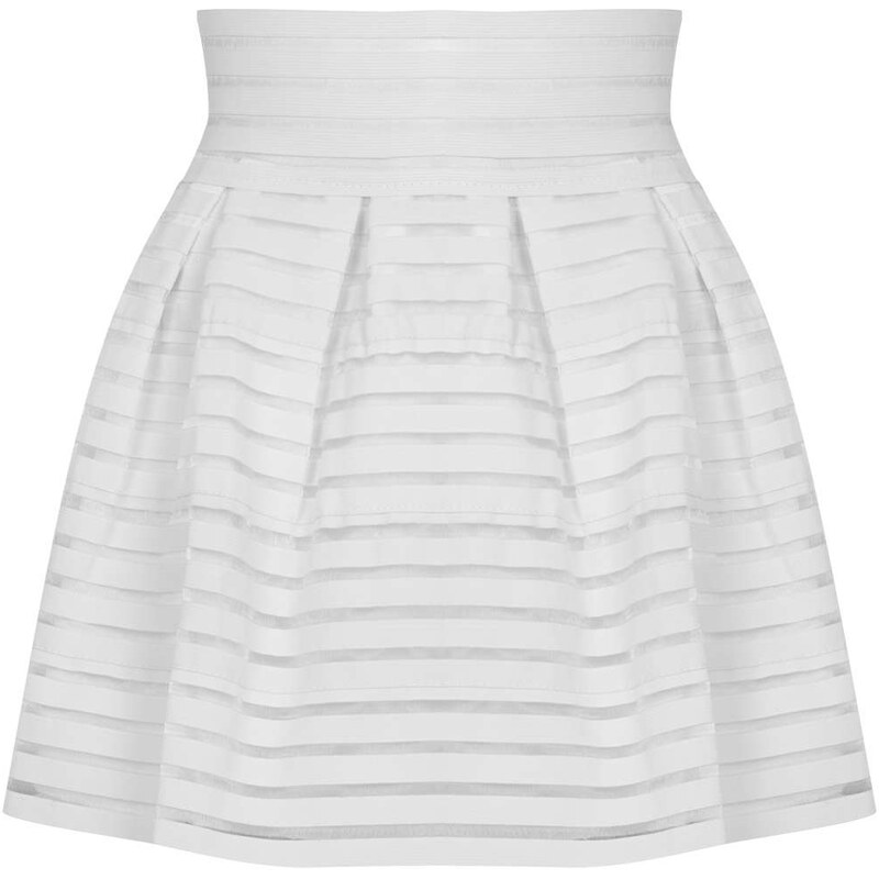 Topshop **Mesh Stripe Bandage Mini Skirt by Rare