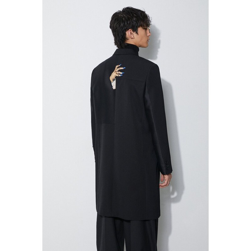 Kabát s příměsí vlny Undercover Coat černá barva, přechodný, UC2C4314