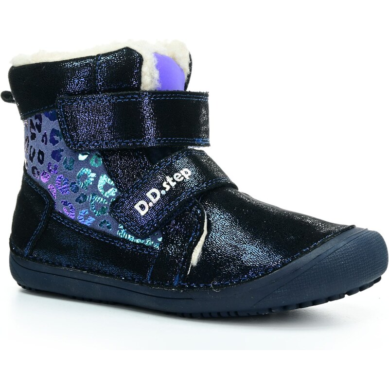 D.D.Step W063-356A modré zimní barefoot boty