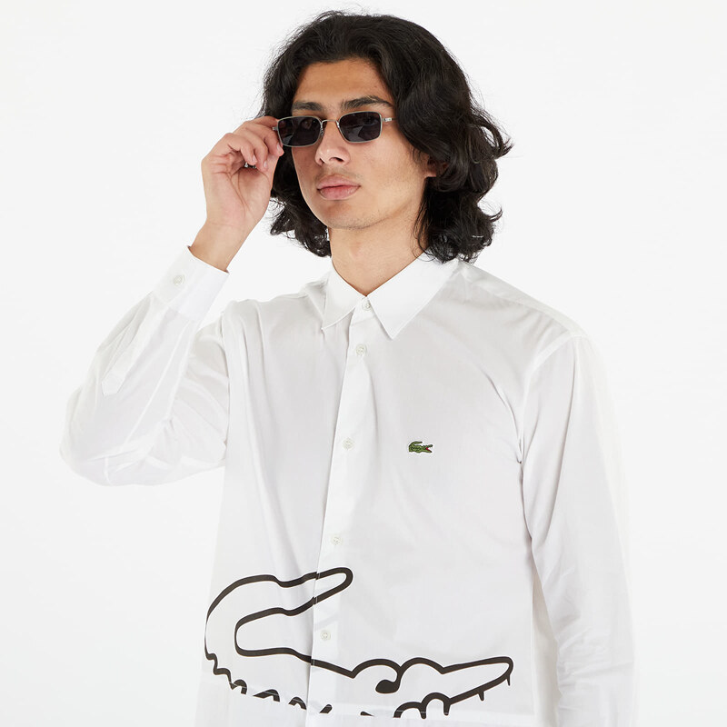 Pánská košile Comme des Garçons SHIRT x LACOSTE Mens Shirt Woven White