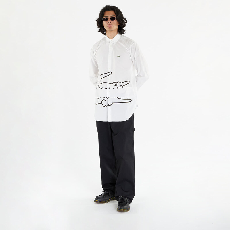 Pánská košile Comme des Garçons SHIRT x LACOSTE Mens Shirt Woven White