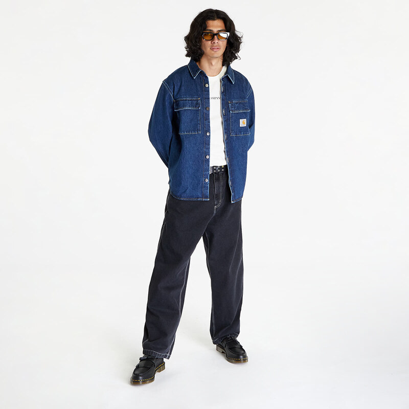 Pánská džínová bunda Carhartt WIP Manny Shirt Jacket Blue Stone Washed