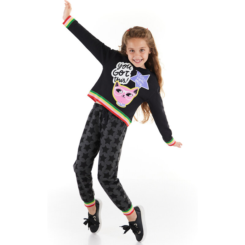 mshb&g Good Meow Girl's Tracksuit Set