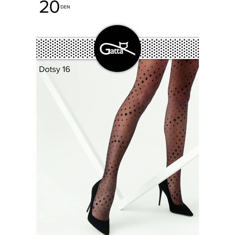 Tights Gatta Dotsy wz.16 20 denier 2-4 nero