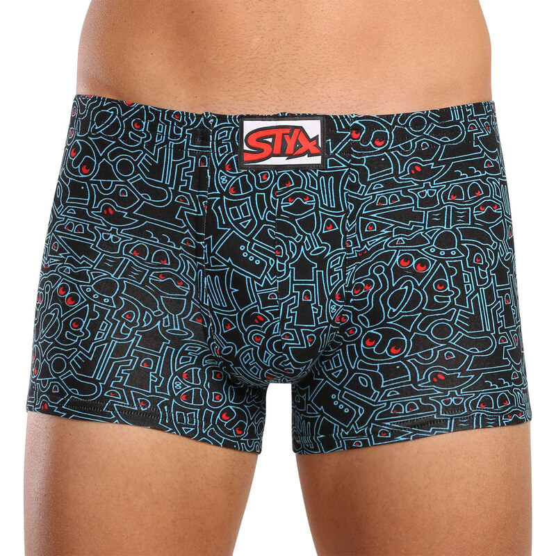 3PACK pánské boxerky Styx art klasická guma vícebarevné (3Q12672)