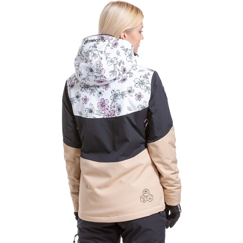 Meatfly dámská SNB & SKI bunda Kirsten Blossom White/Latte | Bílá