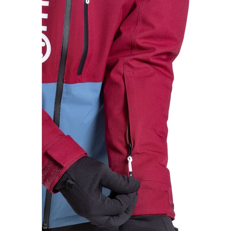 Meatfly pánská SNB & SKI bunda Manifold Beet Red/Slate Blue | Červená