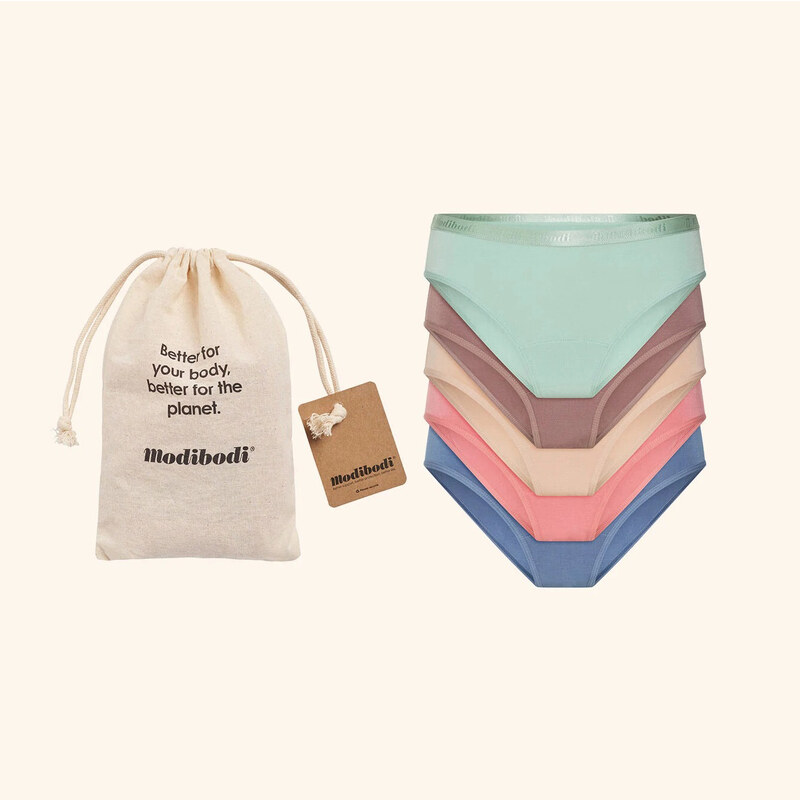 5PACK Kalhotky Modibodi Classic Bikini Everyday Pastel (MODI4280EP) L