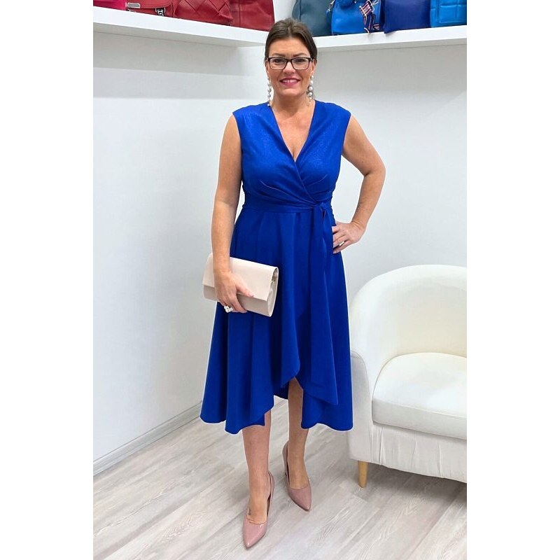 Bosca Fashion Kobaltově modré společenské šaty Greta brocate