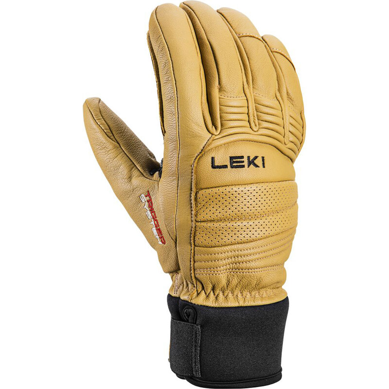 Pánské lyžařské rukavice Leki Copper 3D Pro Tan/Black