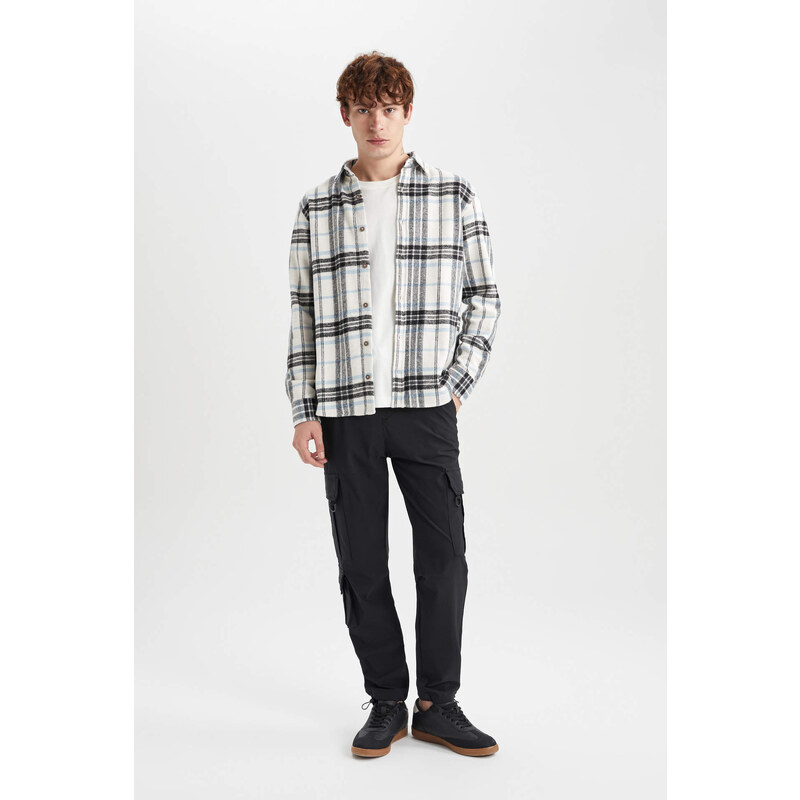 DEFACTO Regular Fit Woodcutter Plaid Long Sleeve Shirt