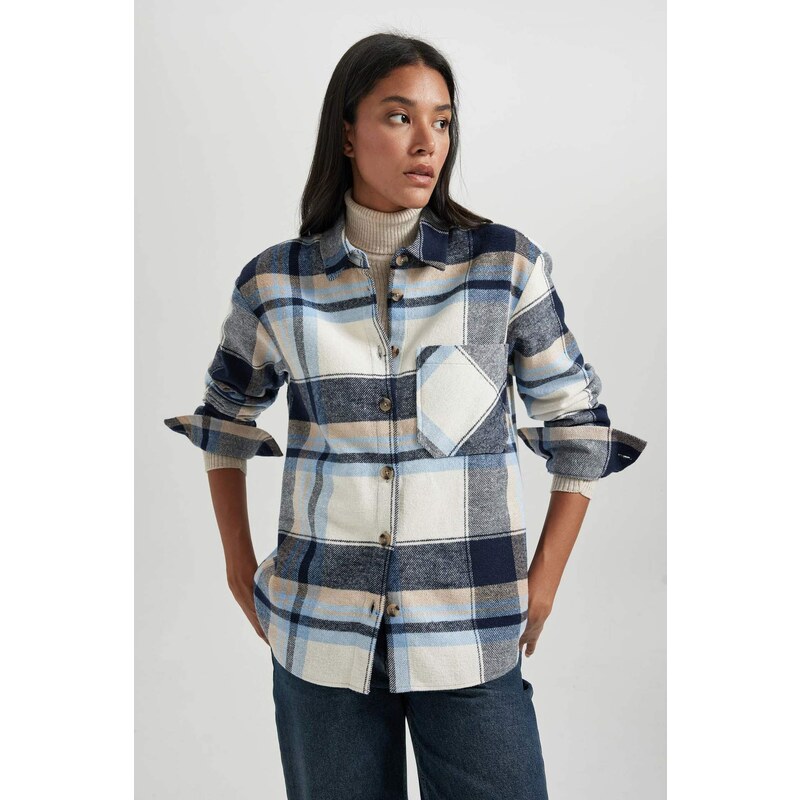 DEFACTO Flanel Long Sleeve Shirt