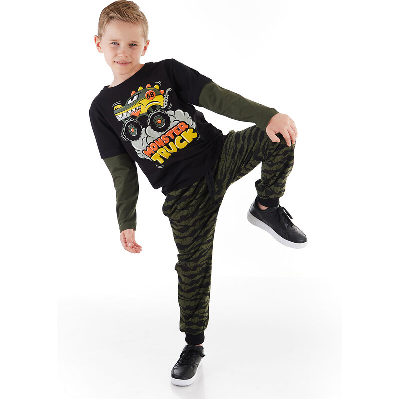 mshb&g Truck Camouflage Boys T-shirt Trousers Suit