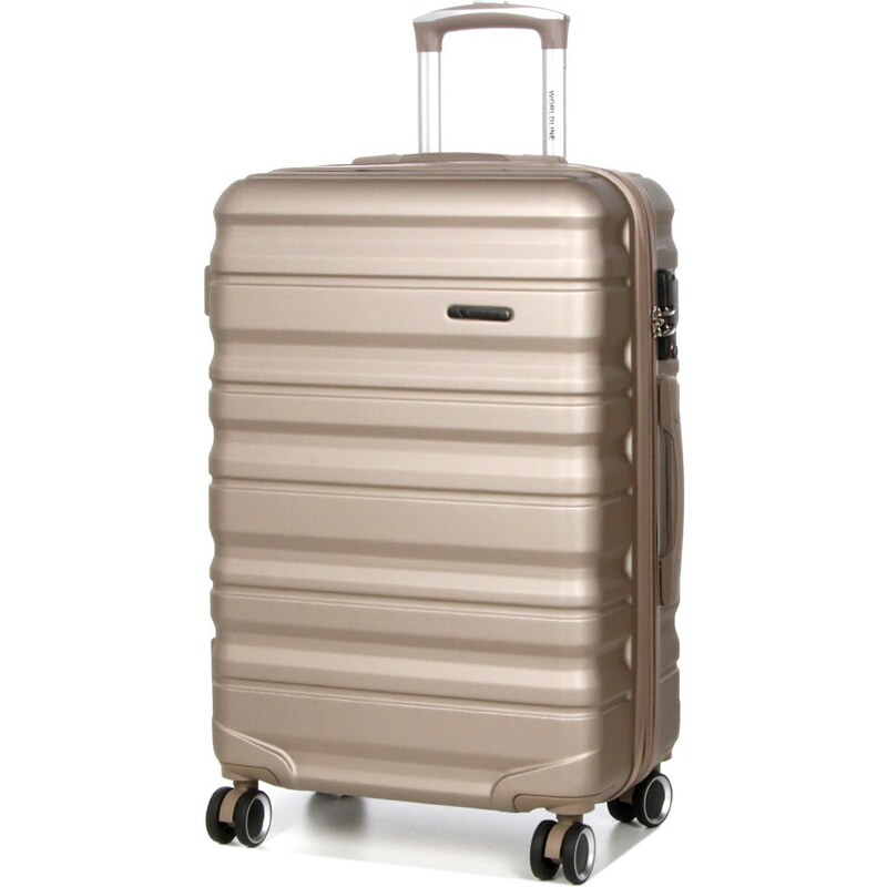 AIRTEX France Střední cestovní kufr s expandérem ABS,TSA 60l Worldline 628