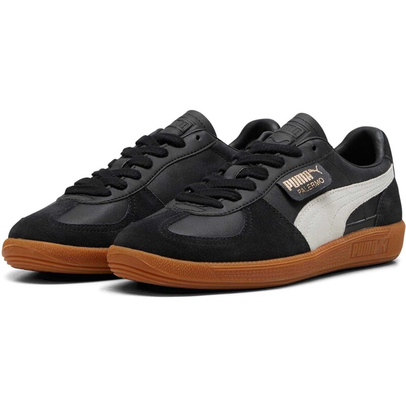 PUMA Tenisky Palermo zlatá / černá / bílá