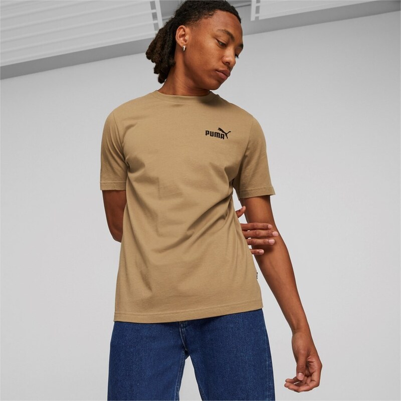 Puma ESS ELEVATED Embroidered Tee beige