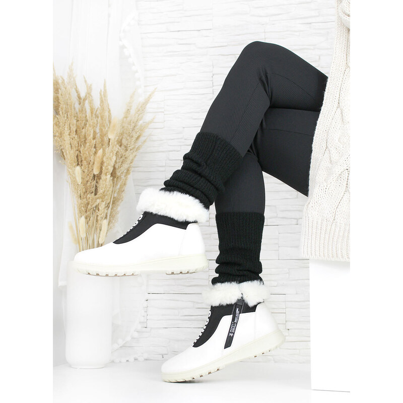 Prety Bílé kotníkové boty 37605-8WH