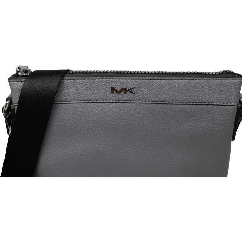 Pánská kožená crossbody taška Michael Kors - šedá