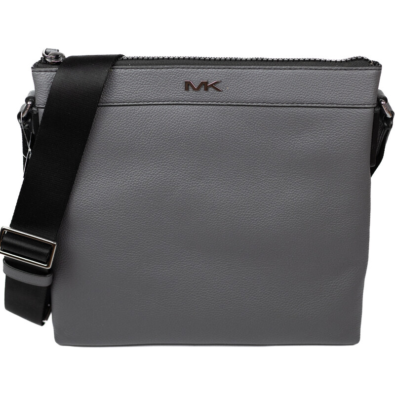 Pánská kožená crossbody taška Michael Kors - šedá