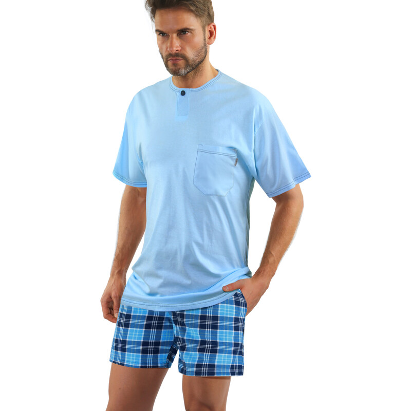 SESTO SENSO Pánské pyžamo 2629/13 světle modrá