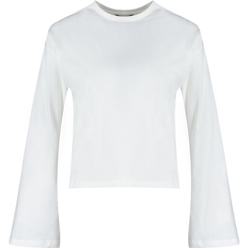 Trendyol Ecru Premium Spanish Sleeve Crew Neck Regular/Regular Fit Knitted T-Shirt