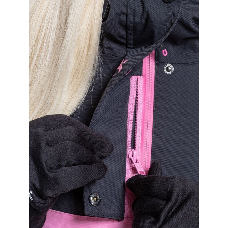 Meatfly dámská SNB & SKI bunda Kirsten Hot Pink/Turquoise | Růžová