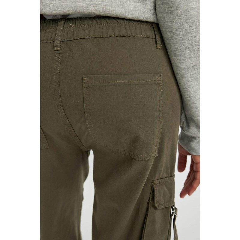 DEFACTO With Cargo Pocket Wowen Fabrics Pants