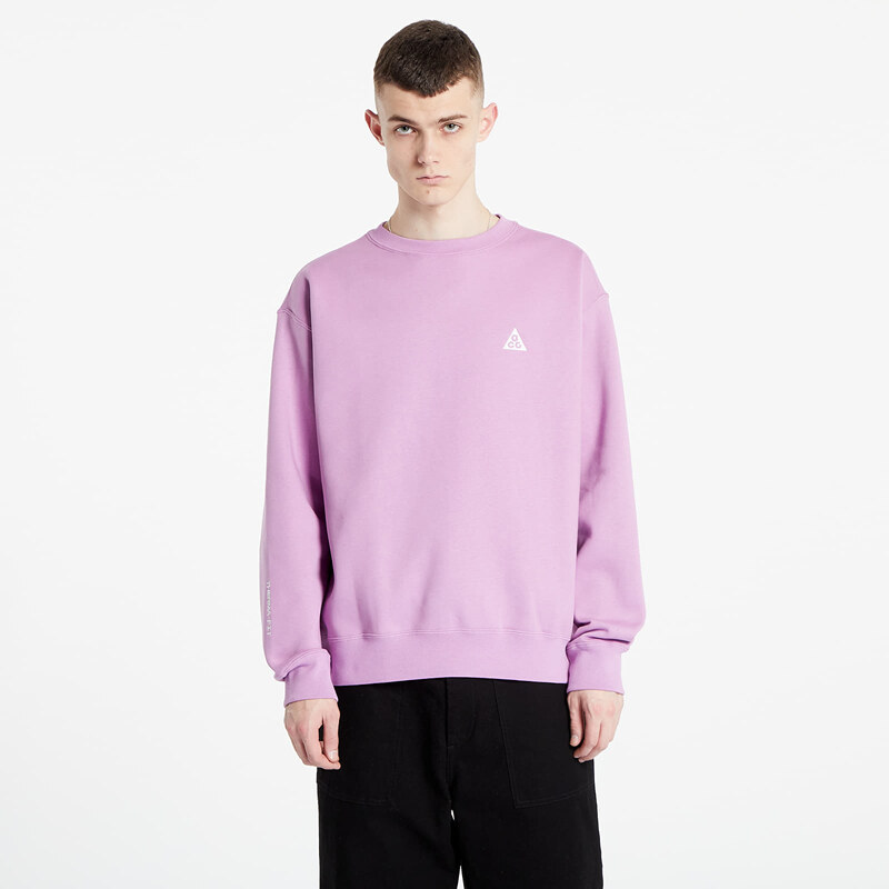 Pánská mikina Nike ACG Therma-FIT Fleece Crew Rush Fuchsia/ Summit White