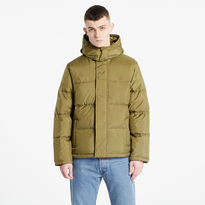 Pánská péřová bunda Levi's Laurel Short Puffer Jacket Green