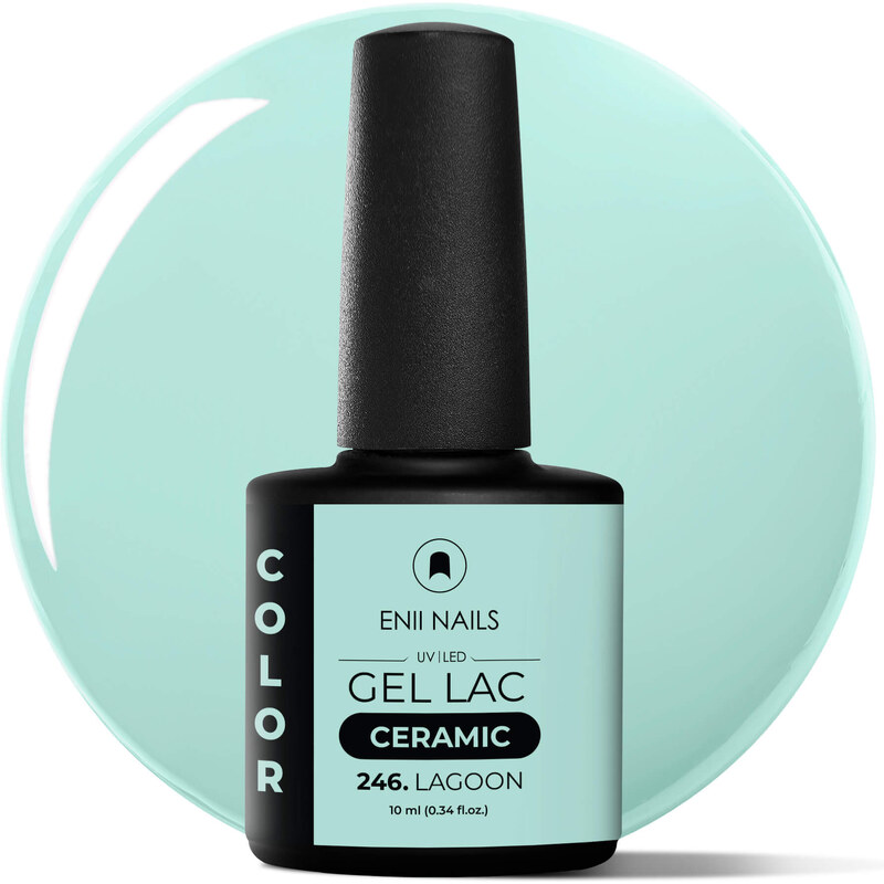 ENII NAILS Gel lak Ceramic 246 Lagoon - gelový lak bez HEMA, 10 ml