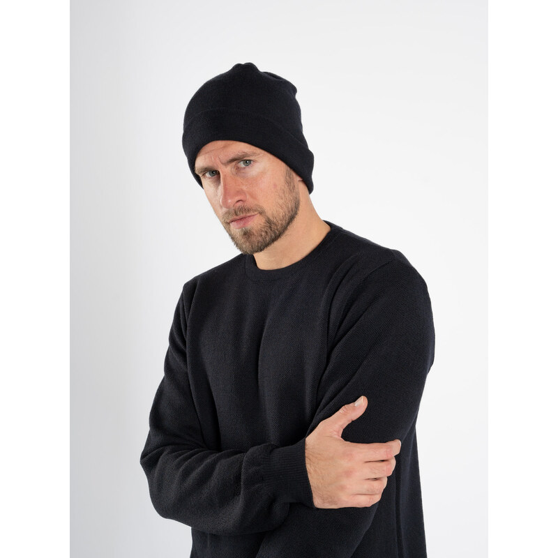 Unisex merino čepice TallGuys | Deep black