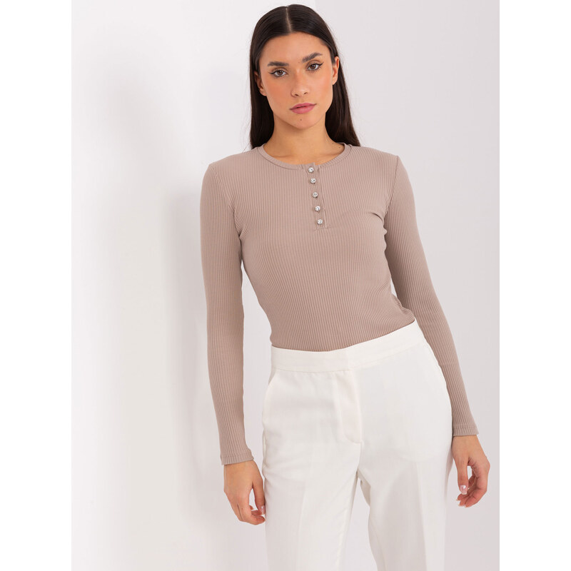 BASIC Feel Good Blouse-RV-BZ-9211.26X-dark beige