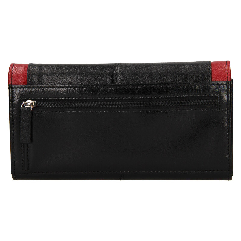 Lagen Dámská kožená peněženka BLC/24228/219 černá/červená