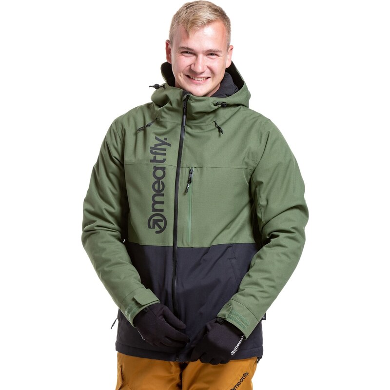 Meatfly pánská SNB & SKI bunda Manifold Bronze Green/Black | Zelená