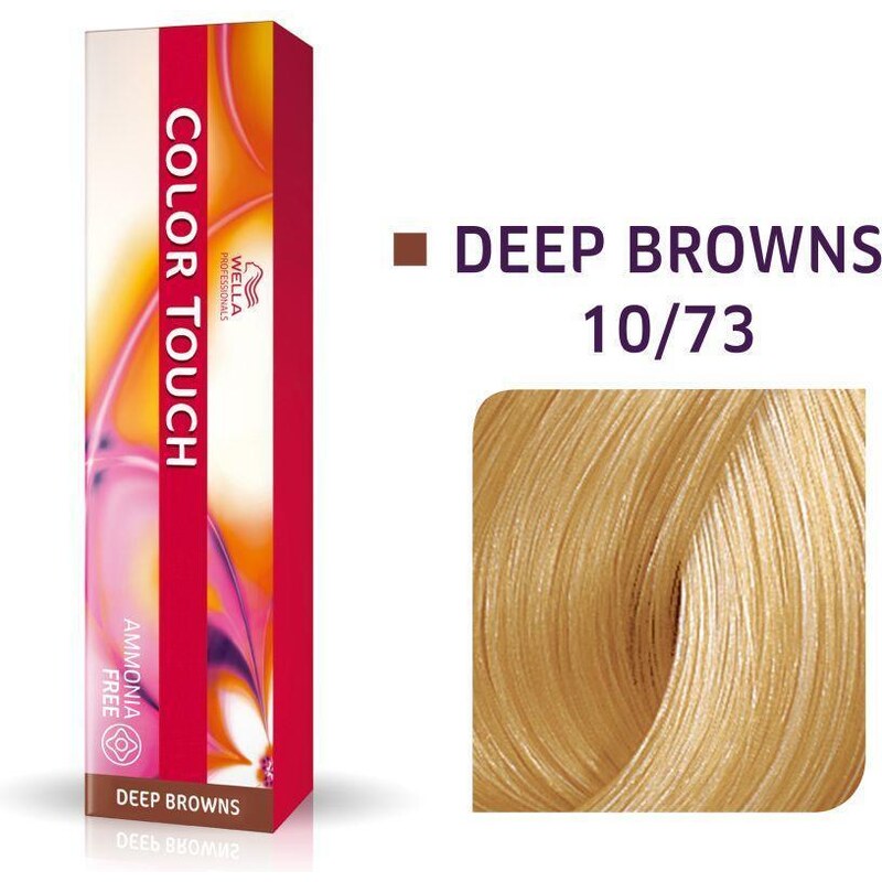 Wella Professionals Color Touch Deep Browns 60 ml Demi-permanentní krémová barva na vlasy bez amoniaku 10/73 Lightest Blonde Brown Gold