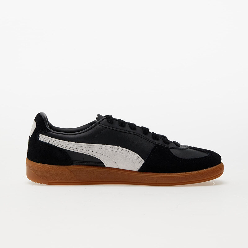 Pánské nízké tenisky Puma Palermo Leather Puma Black-Feather Gray-Gum