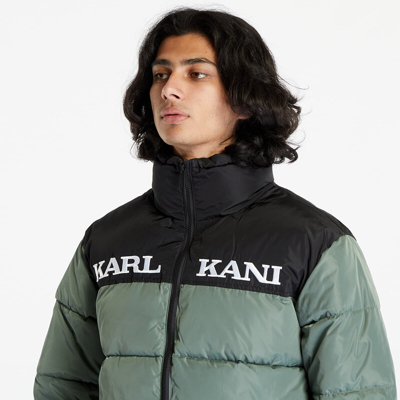 Pánská zimní bunda Karl Kani Retro Essential Puffer Jacket Dusty Green