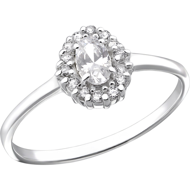 Kesi Zásnubní prsten stříbro luxury princess III
