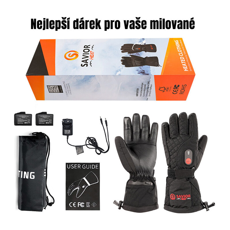 Bezdoteku Vyhřívané rukavice Savior Heat dámské černé vel. XL