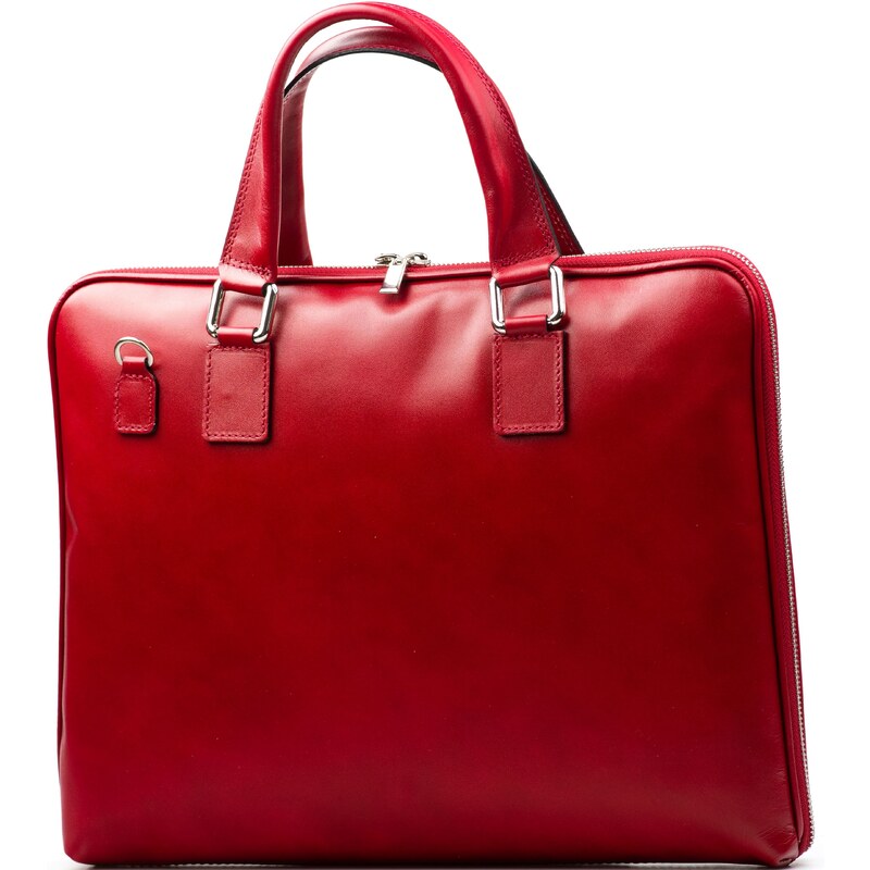 Blaire Kožená taška na notebook Esme červená